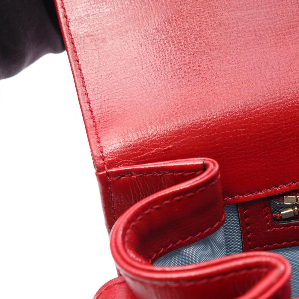 GUCCI Red Leather Shoulder Bag - Picture 5 of 11
